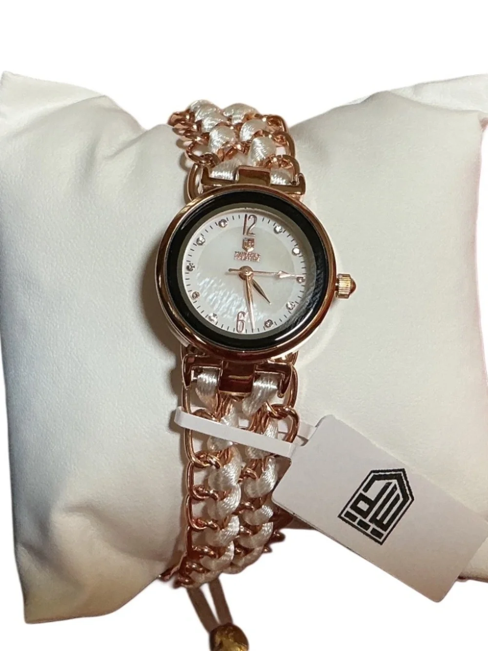 Montres Prestige Women's Rose Gold Quartz Watch MOP Dial NWT Box Works